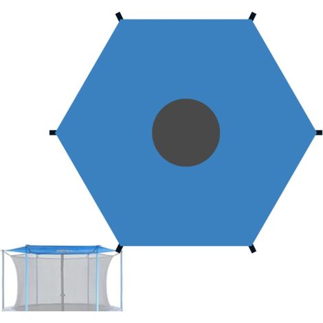 Housse D'ombrage de Trampoline, 180cm Couverture D'ombrage de Trampoline, Protection Trampoline, Toit Pare-Soleil pour Trampoline, Anti-UV & imperméable (1/5)