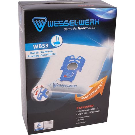 4 x WBS3 = Swirl S71 Staubsaugerbeutel für Bosch Siemens Privileg Constructa (1/2)