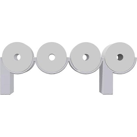 Porte-papier toilette mural avec étagère, décoration de salle de bain amusante imprimée en 3D, rangement mural blanc, mignon et original, cadeau idéal (1/5)