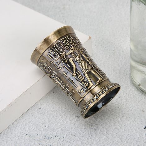 Tasse à Whisky Vintage en Cuivre Estampée Main, Mini Verre Déco Cadeau Original (Métal)