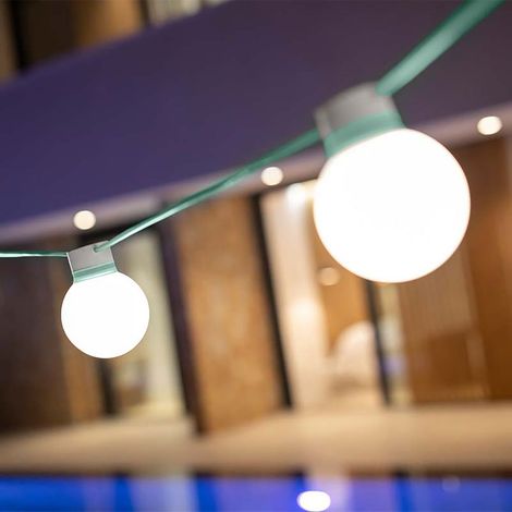 BRUNA Kabelgebundene Lichterkette für den Innen- und Außenbereich. 10 LED-Lampen mit warmem Licht. Hergestellt in Spanien (1/3)