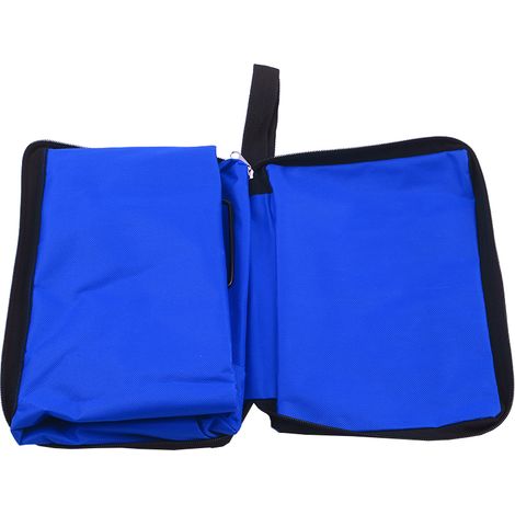 Sac à provisions avec roues - Trolley Shopping Bag - Caddie de voyage pliable - Grand sac à roues bleu - Compact et léger (1/4)