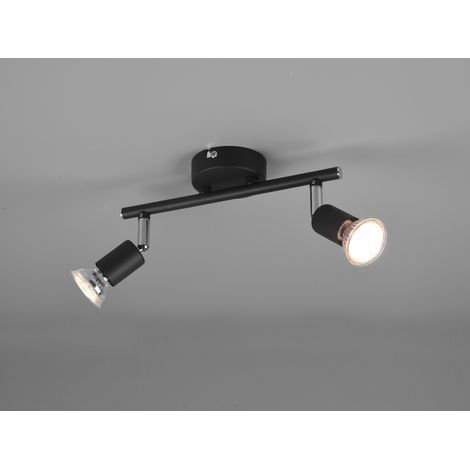 LED Deckenstrahler 2-flammig Metall Schwarz, Breite 25cm (1/5)