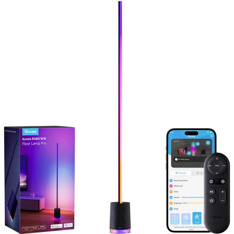 Govee Lyra lampada da terra nera con altoparlante integrato (1/3)