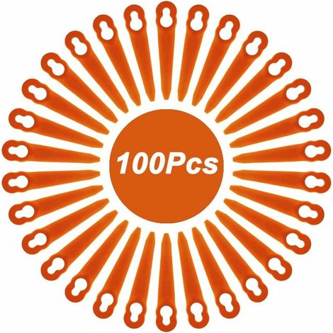Confezione da 100 lame compatibili per Stihl PolyCut 2-2 PolyCut 3-2, FSA 45 FSA 57 FSE 52, lame in plastica per decespugliatore a batteria Stihl H166