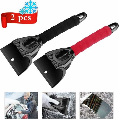 Eiskratzer mit Handschuh, Autofensterkratzer, Schneekratzer mit wasserdichten Handschuhen, Windschutzscheibenkratzer, warmes Futter, elastisches Band, für PKW-, SUV-/LKW-Windschutzscheiben (M2) – Fei