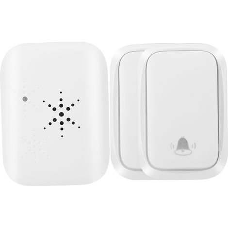 Kit émetteur-récepteur de sonnette sans fil auto-alimenté à 4 volumes, étanche IP68, 1V2