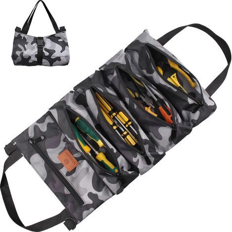 Bolsa de herramientas para electricista S-giant con estampado de camuflaje - Bolsa de herramientas para coche todoterreno - Bolsa para colgar en el asiento del coche - Kit de herramientas - Camuflaje  (1/5)