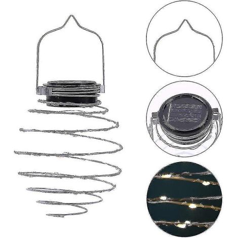 Lampe suspendue spirale LED arc-en-ciel à énergie solaire Mega Spiralight pour jardin-AquaForge