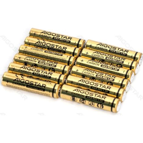 Aigostar 8433325359867 pila doméstica Batería de un solo uso AAA Zinc-carbono
