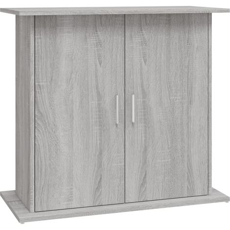 Support pour aquarium sonoma gris 81x36x73 cm bois d'ingénierie