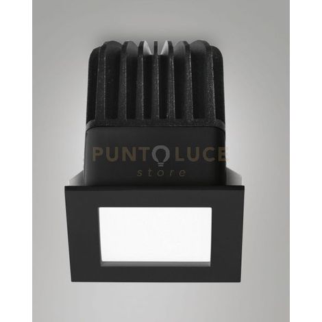 QUITO FARETTO INCASSO QUADRO NERO 6,2X6,2CM C/DRI 12W 3000K 1150LM