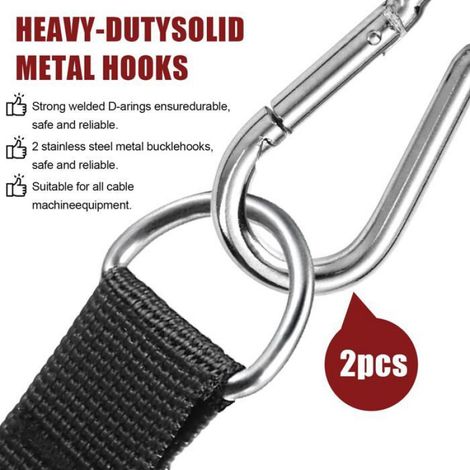 Poignées de tirage pour musculation, lot de 4 poignées de résistance avec 4 mousquetons, accessoire de fitness et de gym pour exercices de force (1/5)