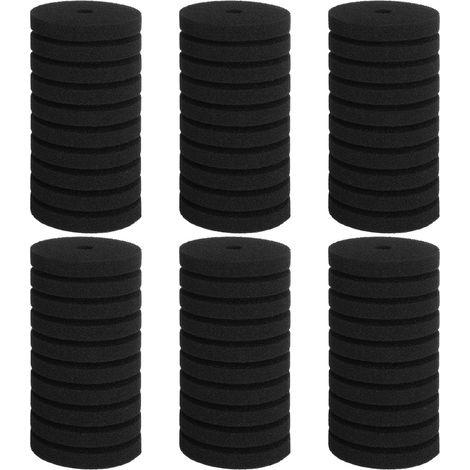 6er-Set Ersatz-Schwamm-Aquarienluftfilter für biologische und mechanische Filterung – Wiederverwendbar – 12 x 6 cm – 1 cm Loch (1/5)