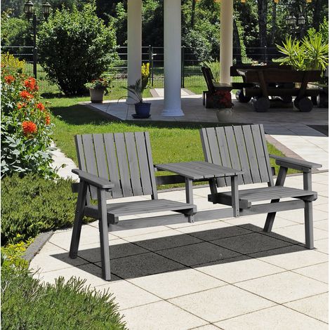 Sitzmöbel Gartenbank mit Tisch Holz 152 x 70 x 83 cm OKMYHOME (1/3)