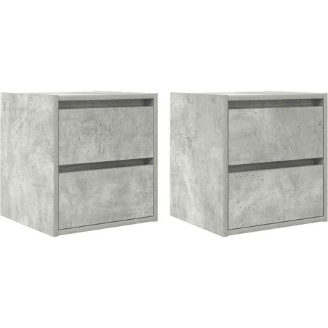Maison Exclusive - Wand-Nachttische 2 Stk. Betongrau 38x34x40 cm
