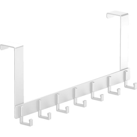 Türhaken, 7er-Set für Badezimmertüren, robustes und langlebiges Design, geeignet für Badezimmer, Schlafzimmer, Eingangsbereich, Handtücher, Hüte und Mäntel – weiß