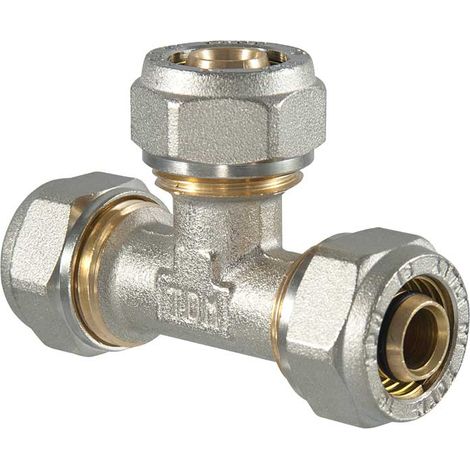TEE A COMPRESSIONE PER TUBO MULTISTRATO TDM Ø16 (2,0) mm