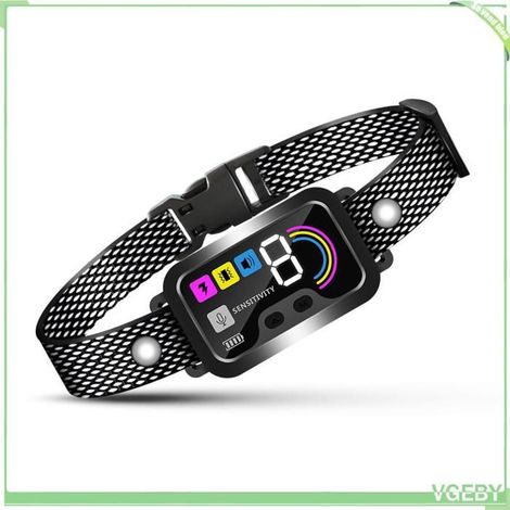 Collier anti-aboiement - FAFEICY - Collier de dressage rechargeable - 300mAh USB - IP67 étanche - 8 niveaux (1/5)