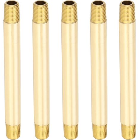 5Pcs Raccord De Tuyau En Laiton Mâle NPT 1/8" x 1/8" 1200PSI (1/5)