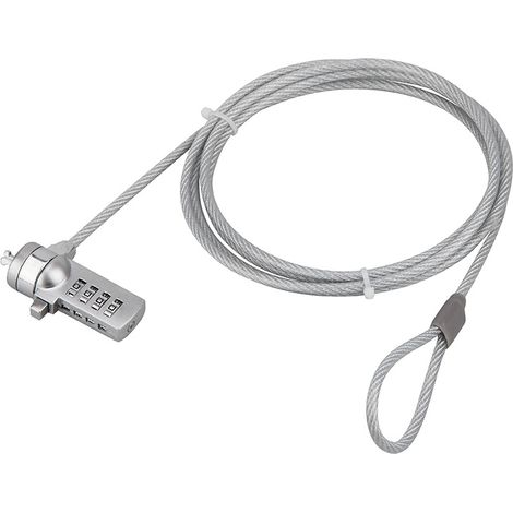 Cavo antitaccheggio per computer portatile, 1,80 m, combinazione – THIRARD (1/2)
