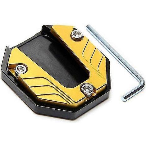 Seitenständer-Fußplatte, große Fußverlängerung, Motorrad-Seitenständer-Fußplatte, Motorrad-Seitenständer-Parkplatte, Basis – Gold