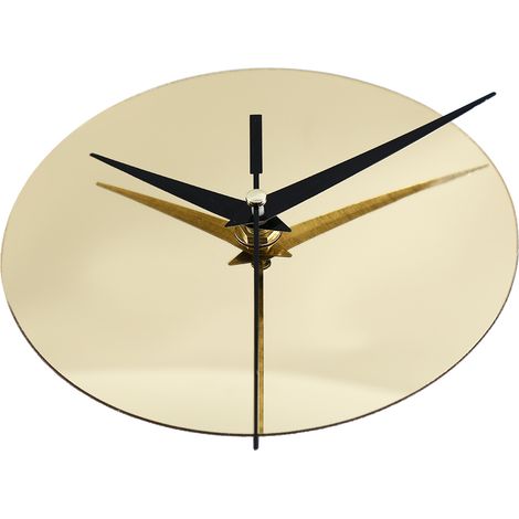 Horloge murale à quartz DIY avec autocollant effet miroir circulaire créatif