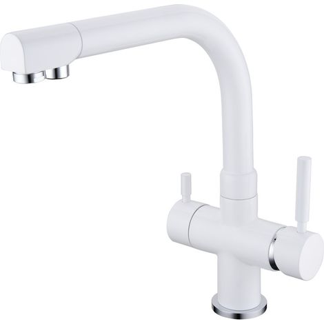 Robinet mitigeur 3 voies blanc RIVIERA (1/4)