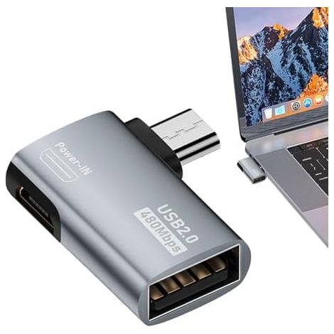 Adaptateur de câble Convertisseur adaptateur de câble mâle vers femelle - Boîtier en aluminium avec vitesse de transmission de 480 Mbps pour appareils hôtes et smartphones (1/5)