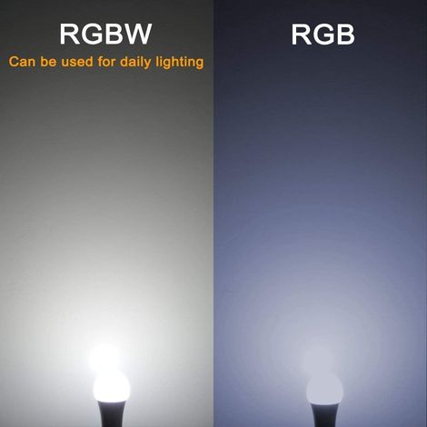 Ampoule LED, 2 unités, culot E27, 10W, RGBW, pour usage résidentiel, commercial ou remplacement des sources lumineuses conventionnelles.-AquaForge (1/2)