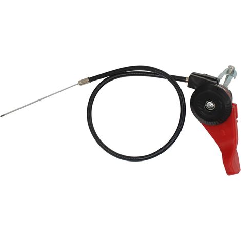 Manette d'accélérateur Manuel pour Motoculteur Réglage Câble Accélérateur à Main Kit Commande Moteur Motobineuse Cable de Commande Moteur Levier d'accelerateur (longueur du câble 1.6m) (1/5)