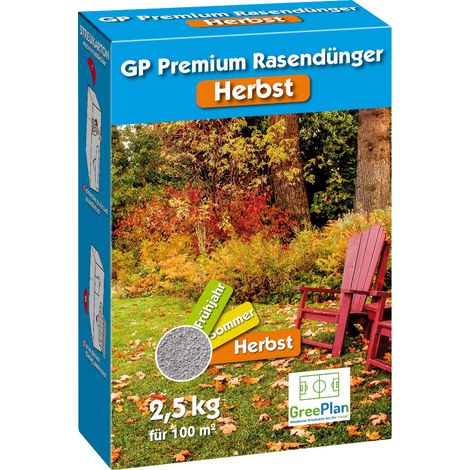 GreenPlan GP Premium Herbst 2,5 kg Rasendünger Herbstrasendünger Kalidünger