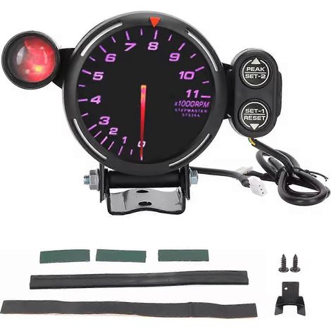 Elektronischer Drehzahlmesser 10–15 V, klares Display, 3,15-Zoll-Bildschirm, 7 Farben, ABS-Gehäuse, als Ersatzteil (1/4)