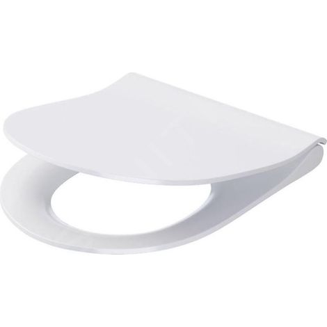 Cersanit – Abattant WC SoftClose en duroplast antibactérien – Design fin – Dimensions 360 x 443 x 64 mm – K980146 (1/4)