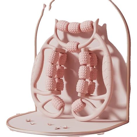 Rullo massaggiante, lunghezza regolabile, diciotto rulli indipendenti, 18 cartucce rosa (1/2)
