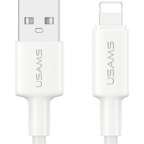 Cavo da USB-A a Lightning USAMS U90 2.4A, colore bianco. (1/4)