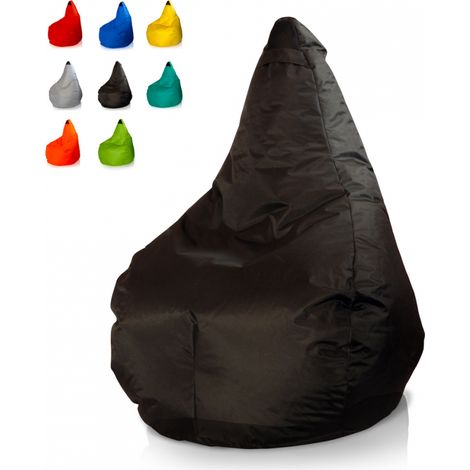 Beach And Garden Design – Pouf poire extérieur 79x100cm – Tissu polyester hydrofuge anti-UV – Housse amovible et lavable – Confort ergonomique
