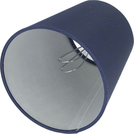 Abat-jour en tissu moderne, lot de 6 housses bleu foncé pour lampes à pince, bougeoir, lampadaire, lampe de table, suspension, applique (A3-02) (1/5)