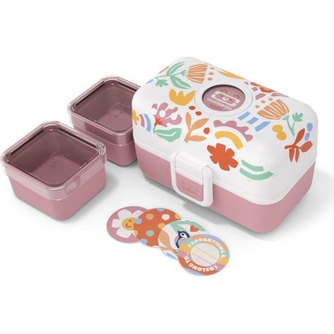 Children's Lunch Box - MONBENTO - 3 Compartments - BPA Free - MB Tresor Papercut (1/5)