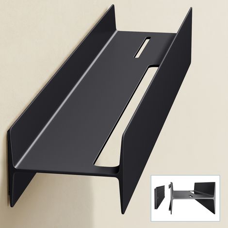 doporro Duschablage 60 cm, Stabiles Duschregal aus Aluminium-Magnesium-Legierung, Badezimmer Wandregal mit Schraubmontage, Optional Ohne Bohren (Kleber Nicht Enthalten), für Dusche & Bad, Matt Schwarz
