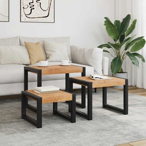 Tables gigognes 3 pcs Bois solide vidaXL