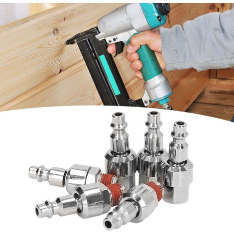 Satz mit 6 Druckluftschlauchverschraubungen, europäisches NPT 1/4 Zoll-Gewinde, um 360 Grad drehbarer Einsatz, industrielle Druckluftschlauchverschraubung, Schnellanschlussstecker. (1/5)