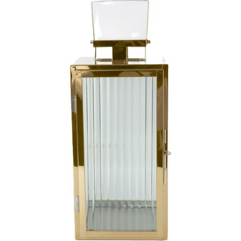 TrendLine Deko Laterne Edelstahl 15 x 14 x 30 cm gold