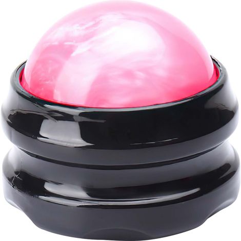 Balle de massage rose pour le yoga et le relâchement myofascial, idéale pour soulager les douleurs musculaires, les épaules, la nuque, le dos, les pieds et l'ensemble du corps.-AquaForge