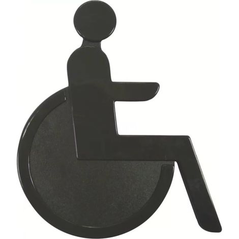 Pictogramme nylon - Handicapé - NY.PCT4 - L 113 x H 130 mm - Gris foncé 18