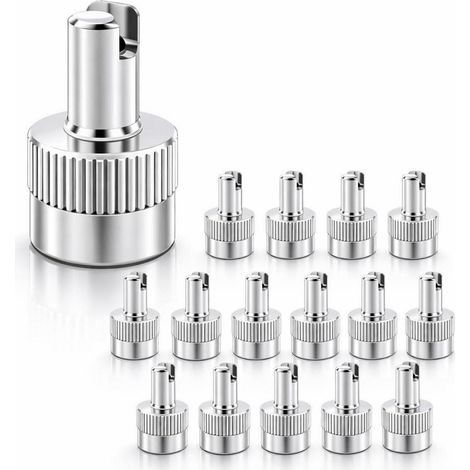 16x Ventilkappen Aluminium mit Ventilschlüssel für Auto, Motorrad, Fahrrad (1/5)