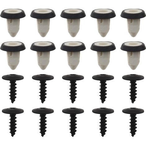 Ensemble de Kits de Fixation Support de Plaque d'immatriculation de Voiture 51127020321 Écrou d'expansion N90775001 Vis Torx Accessoires Compatible avec Compatible avec (1/5)