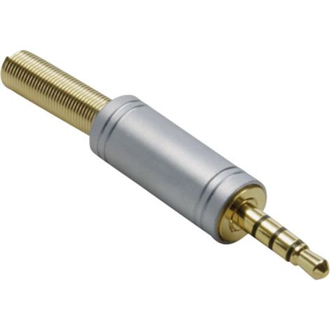 BKL Electronic 1103088 Klinken-Steckverbinder 3.5 mm Stecker, gerade Polzahl: 4 Stereo Gold 1 St.