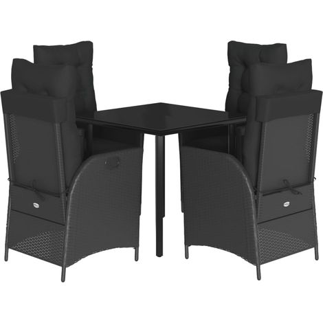 Maison Exclusive - Set de muebles jardín 5 pzas con cojines ratán (1/5)