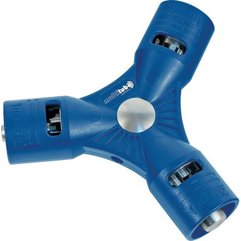 Ébavureur multi-dimension 16-20-25 mm – Connexion sûre avec raccords à sertir – Pour béton armé et bois dur – Multitubo Systems